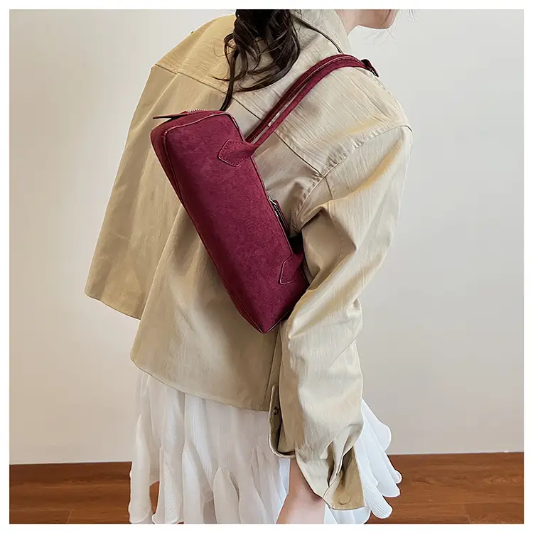 New Suede Shoulder Bag for Women Retro Commuter Design — feature 13