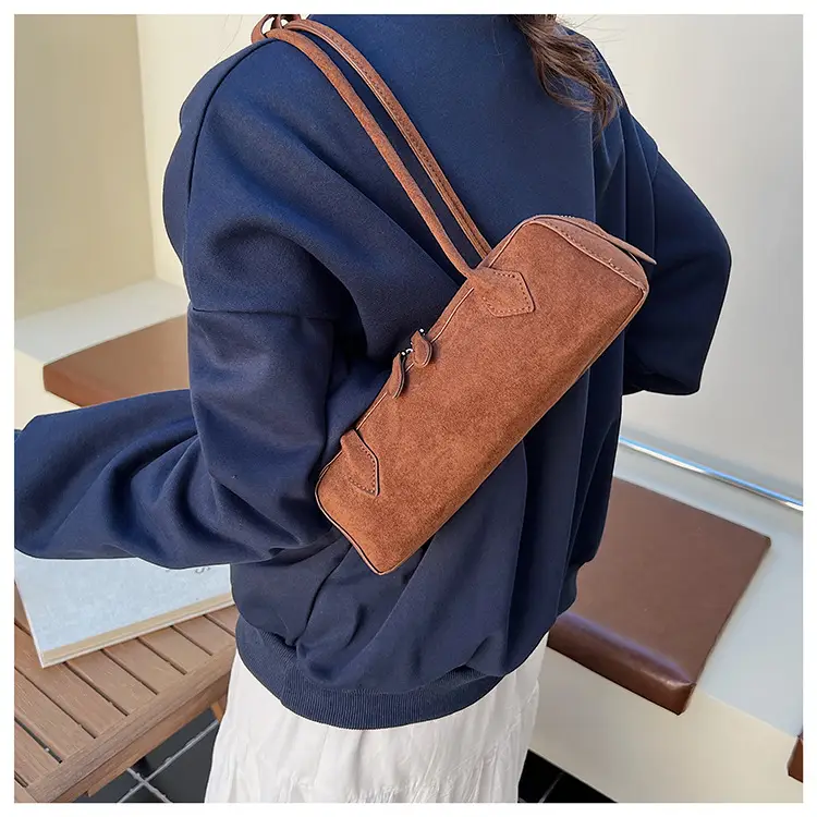 New Suede Shoulder Bag for Women Retro Commuter Design — feature 16