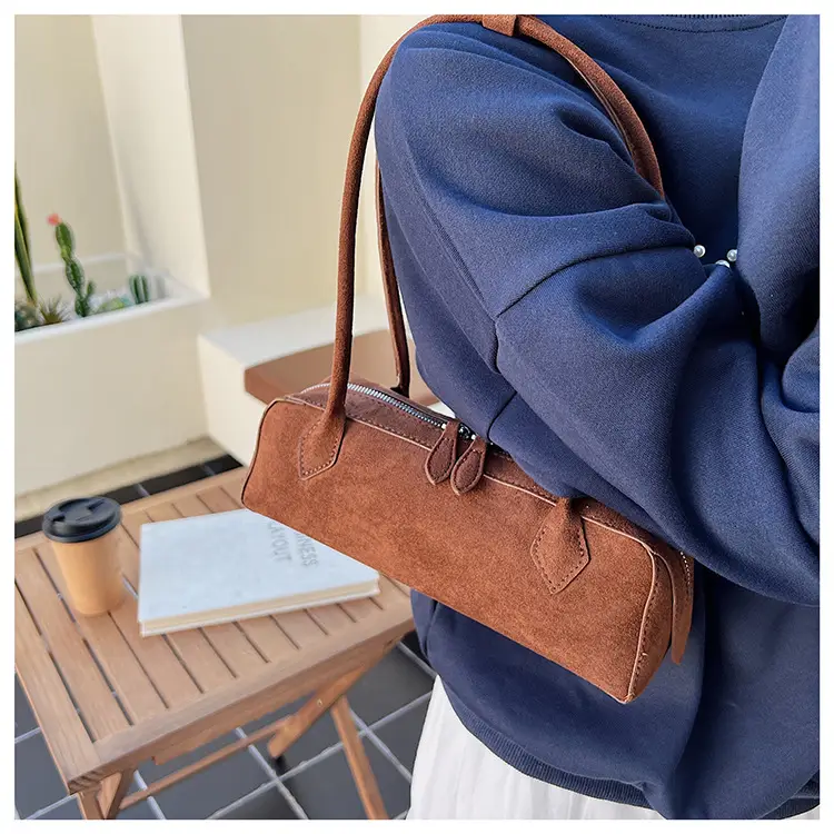 New Suede Shoulder Bag for Women Retro Commuter Design — feature 18