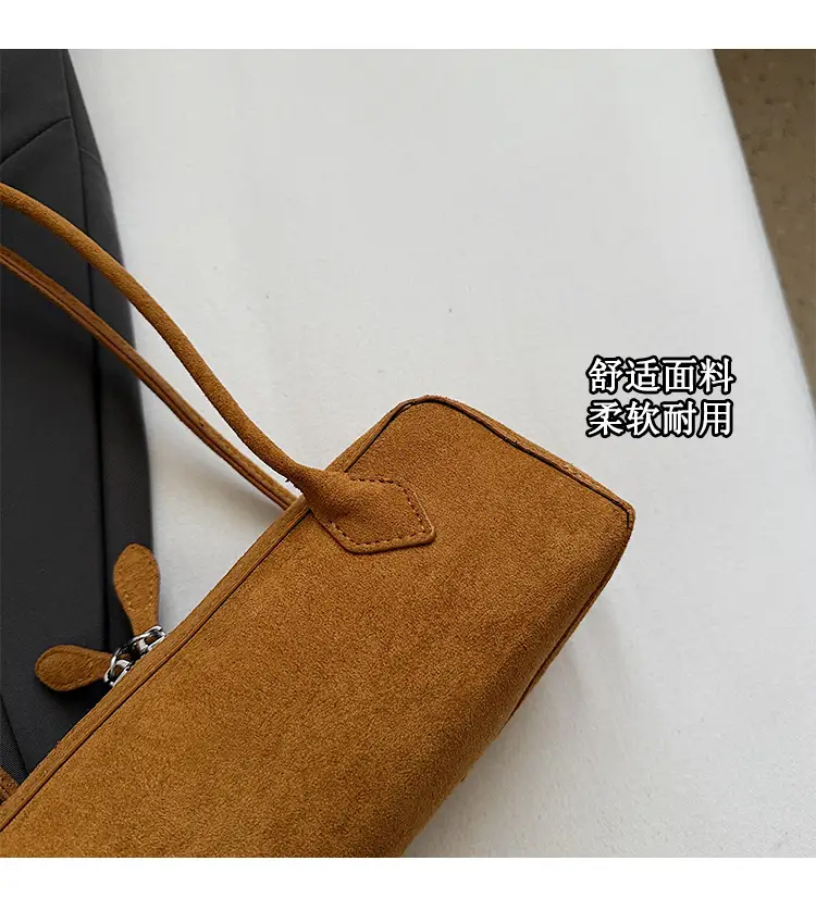 New Suede Shoulder Bag for Women Retro Commuter Design — feature 3