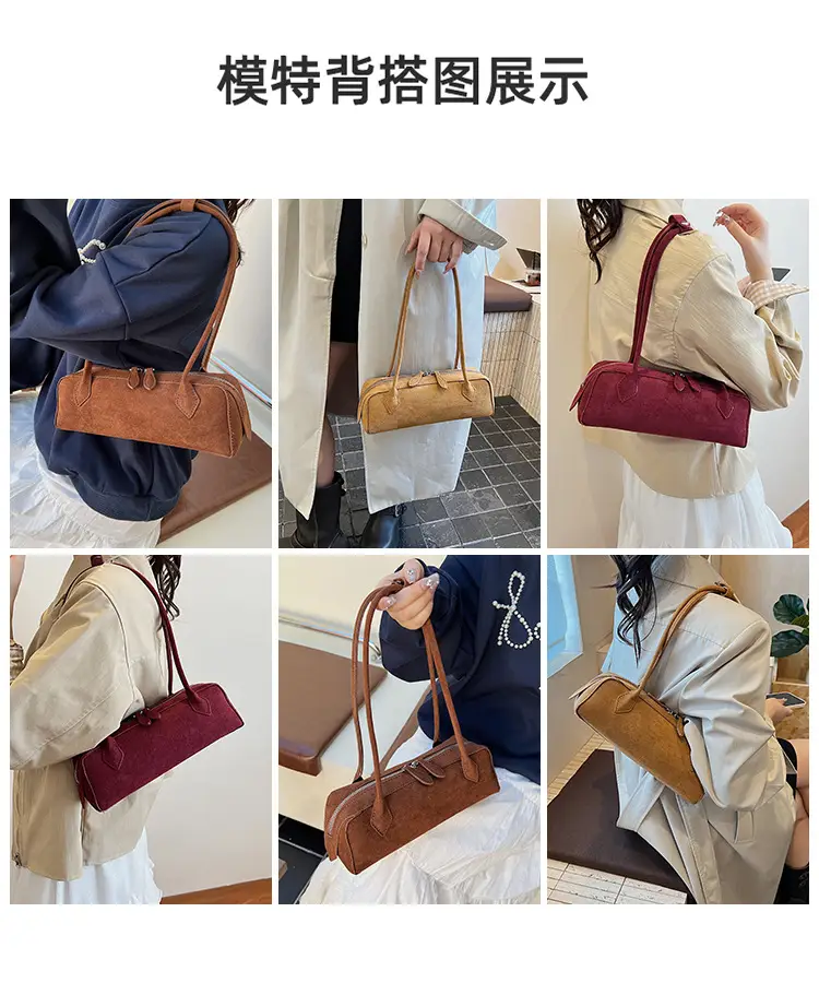 New Suede Shoulder Bag for Women Retro Commuter Design — feature 8