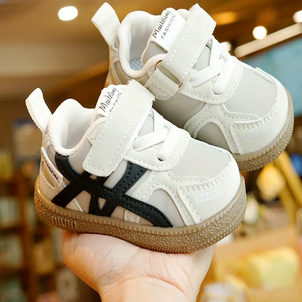 Toddler Shoes Black White New 1-2Yrs Non-Slip