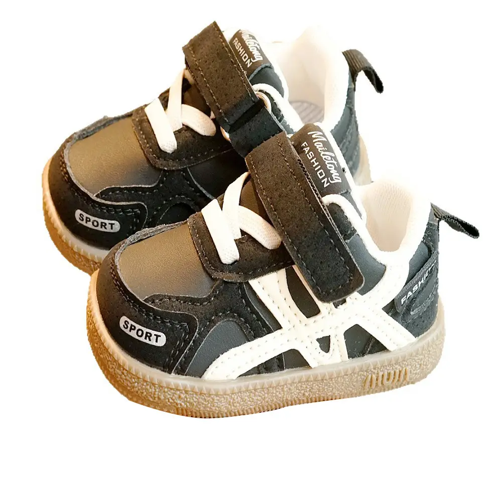 Toddler Shoes Black White New 1-2Yrs Non-Slip
