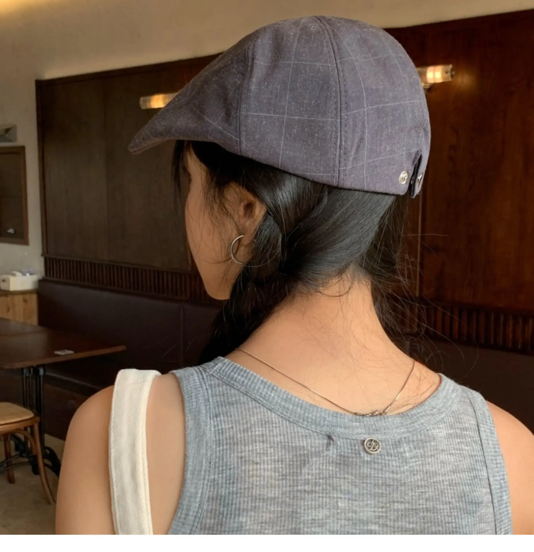 Women's Thin Breathable Artistic Beret Hat with Square Brim — feature 10