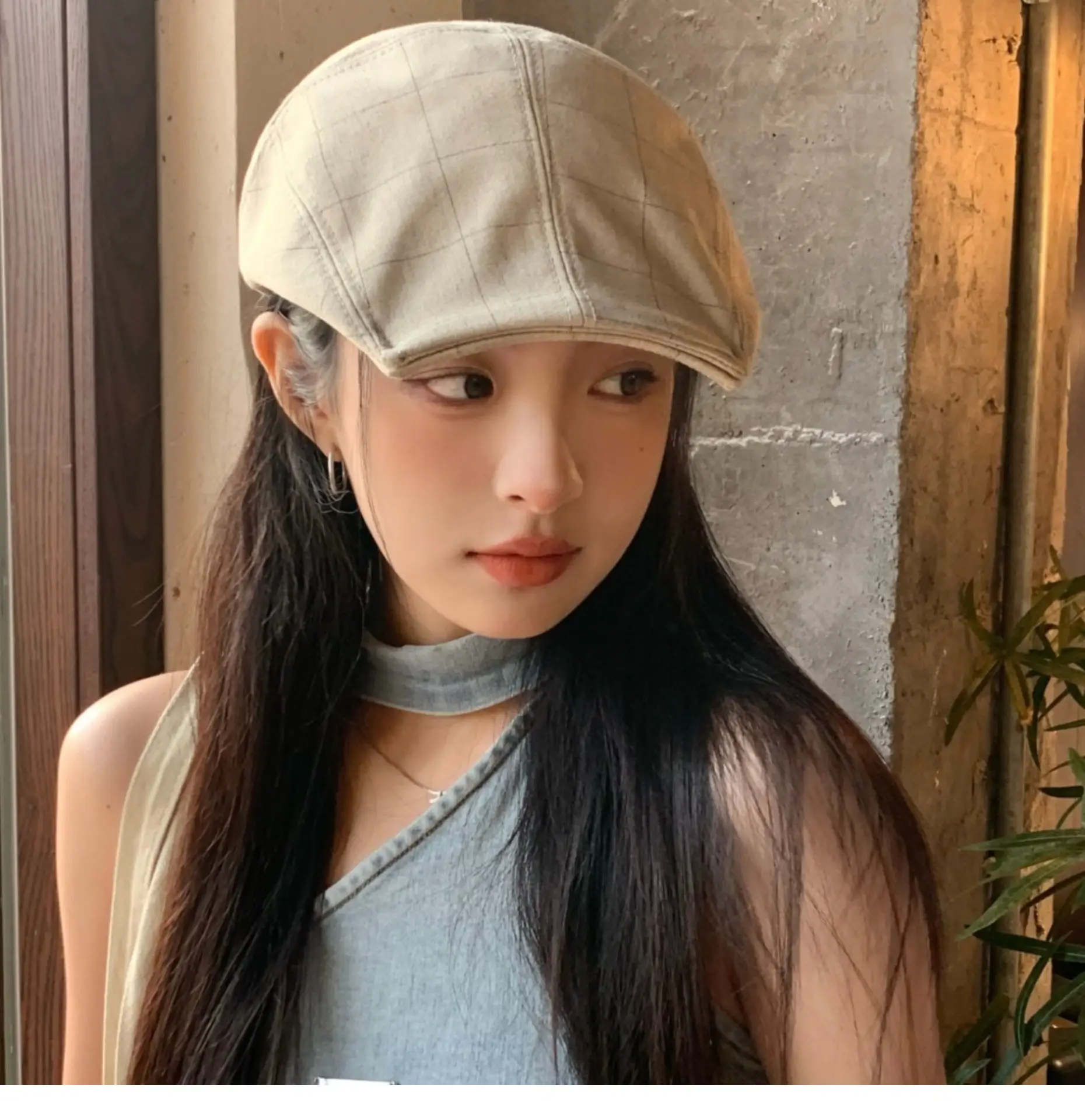 Women's Thin Breathable Artistic Beret Hat with Square Brim — feature 13