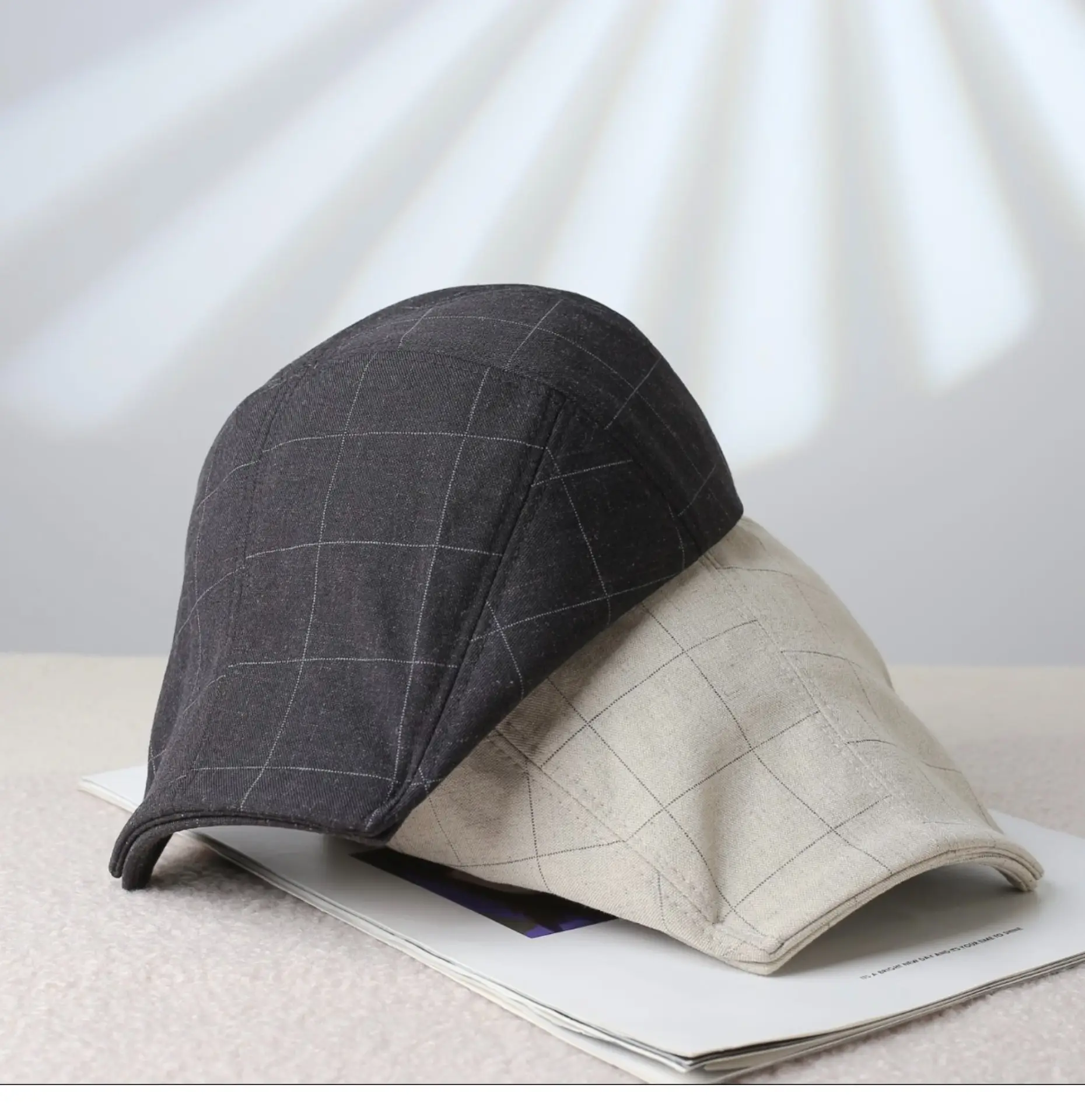 Women's Thin Breathable Artistic Beret Hat with Square Brim — feature 16