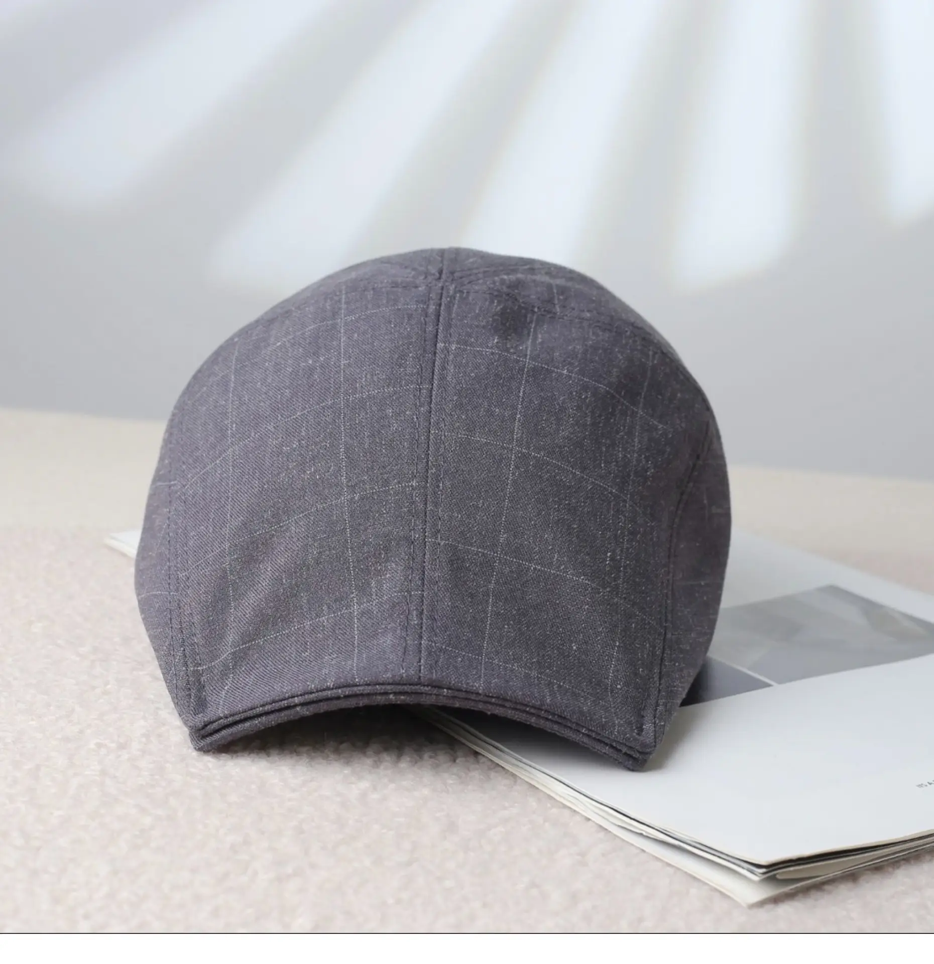 Women's Thin Breathable Artistic Beret Hat with Square Brim — feature 18