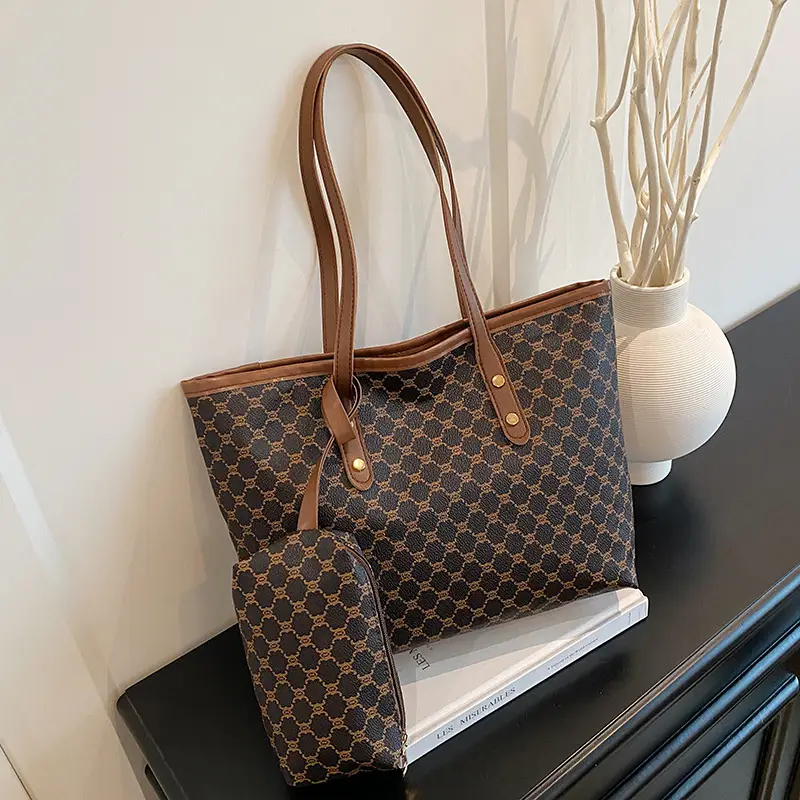 Retro Brown Monogram Shoulder Bag for Women 2026 - Image 5