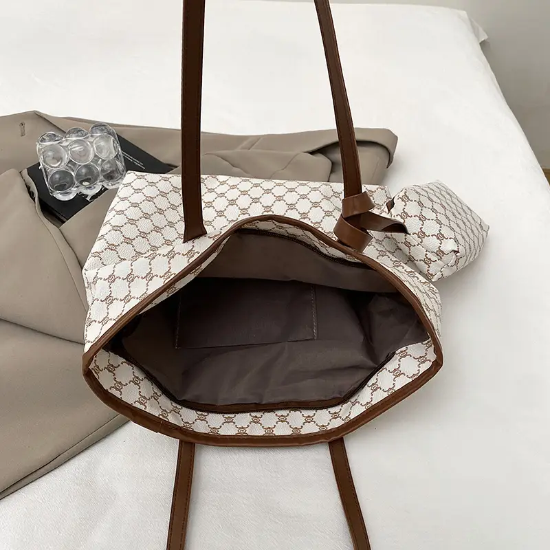 Retro Brown Monogram Shoulder Bag for Women 2026 - Image 6
