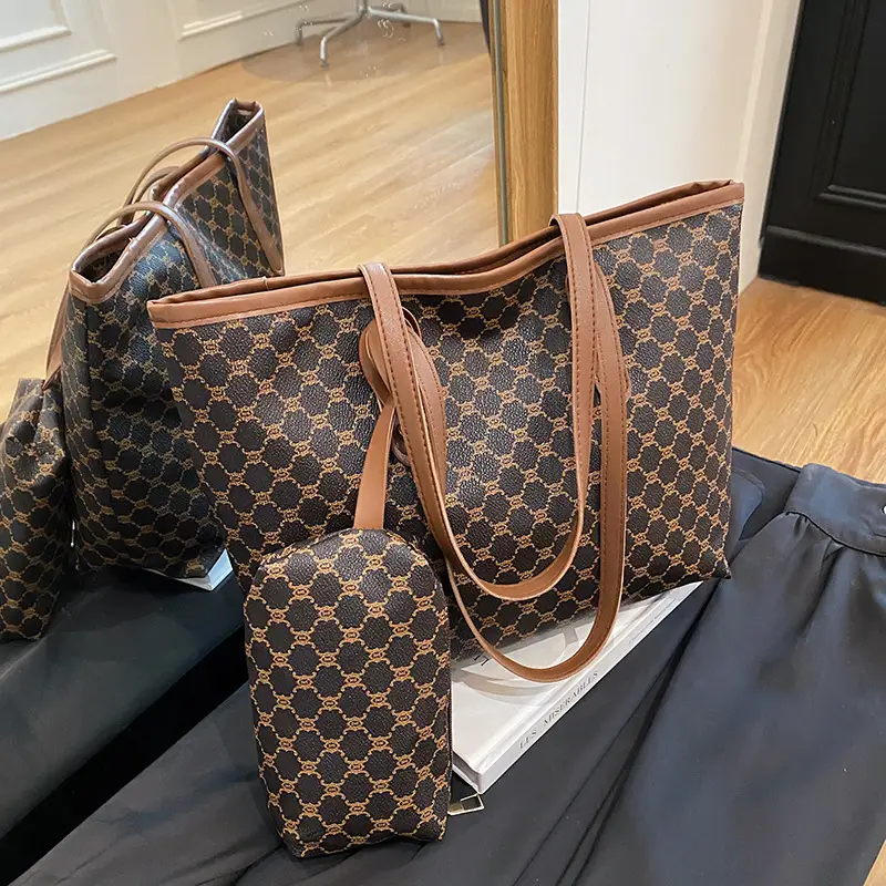 Retro Brown Monogram Shoulder Bag for Women 2026 - Image 7