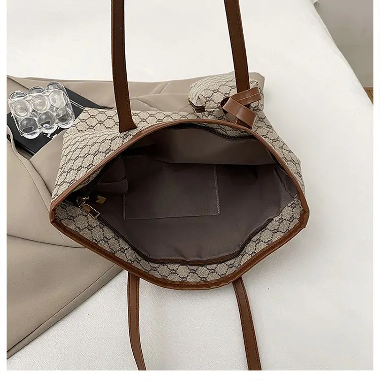 Retro Brown Monogram Shoulder Bag for Women 2026 — feature 49