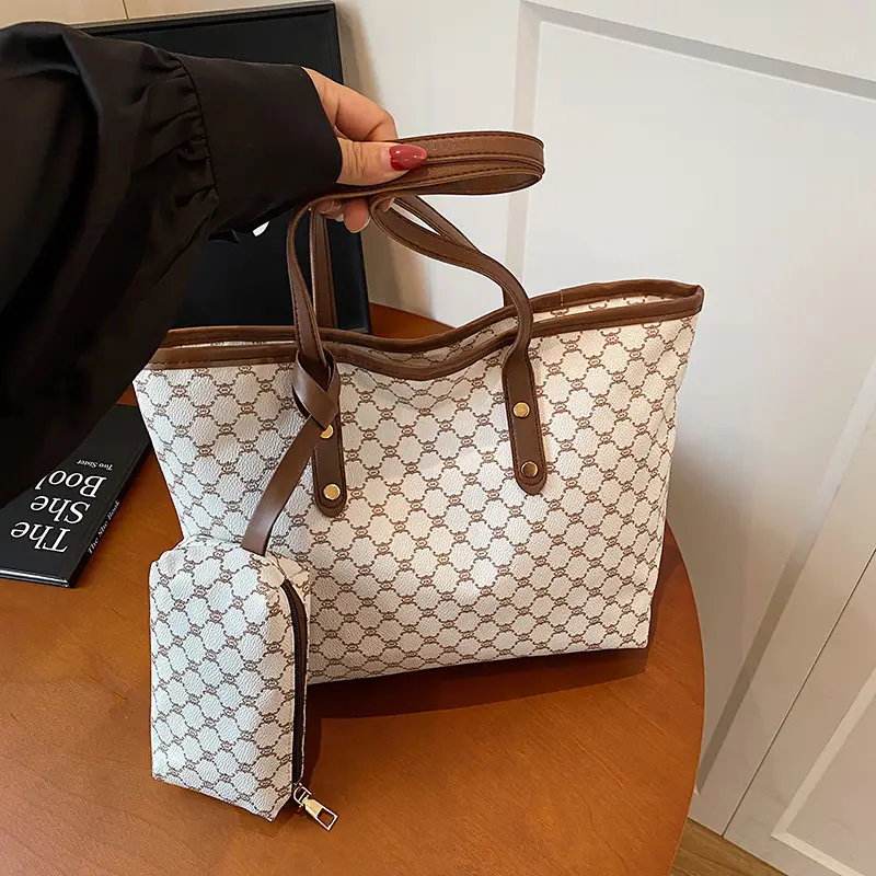 Retro Brown Monogram Shoulder Bag for Women 2026 - Image 2