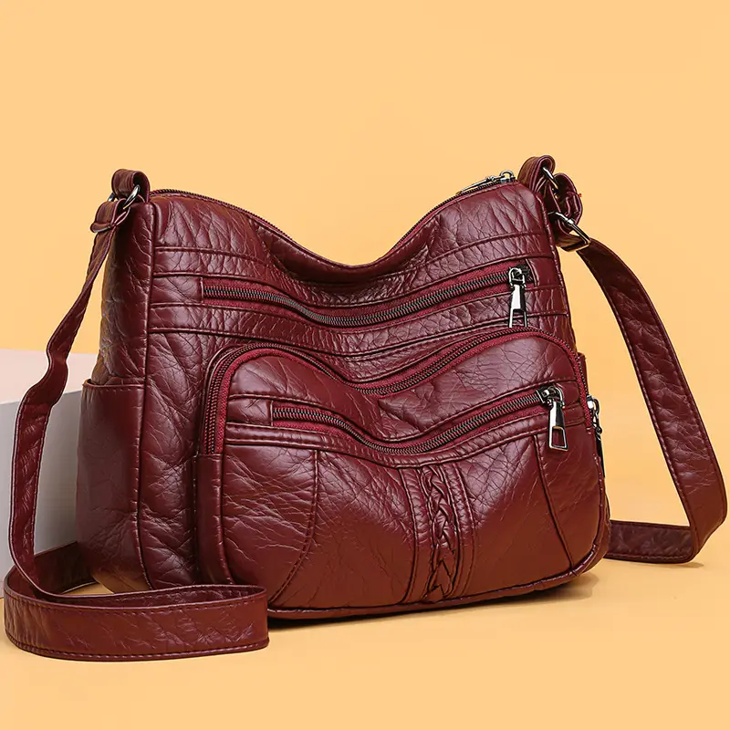 Retro Elegant Brown Quilted Shoulder Crossbody Bag for Women - Image 6