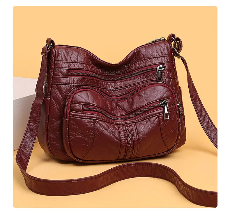 Retro Elegant Brown Quilted Shoulder Crossbody Bag for Women — feature 12