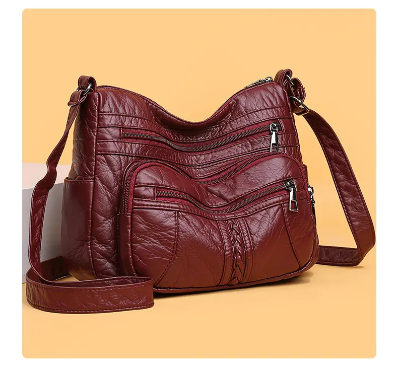 Retro Elegant Brown Quilted Shoulder Crossbody Bag for Women — feature 15
