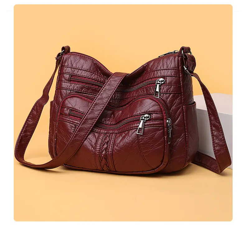 Retro Elegant Brown Quilted Shoulder Crossbody Bag for Women — feature 18
