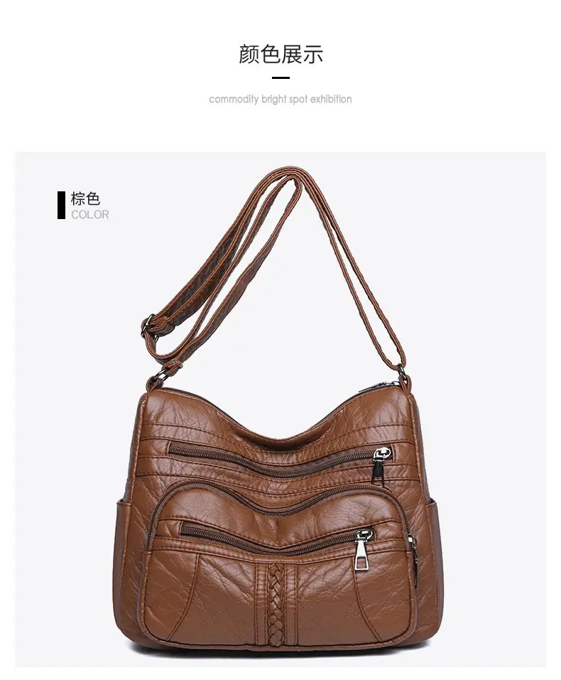 Retro Elegant Brown Quilted Shoulder Crossbody Bag for Women — feature 26