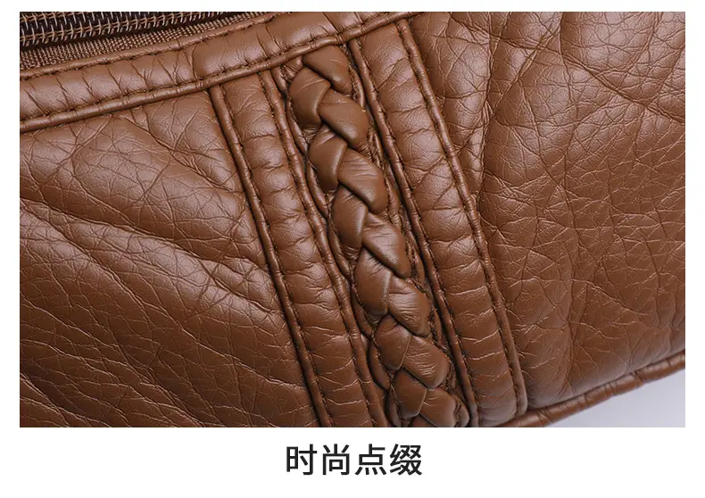 Retro Elegant Brown Quilted Shoulder Crossbody Bag for Women — feature 39