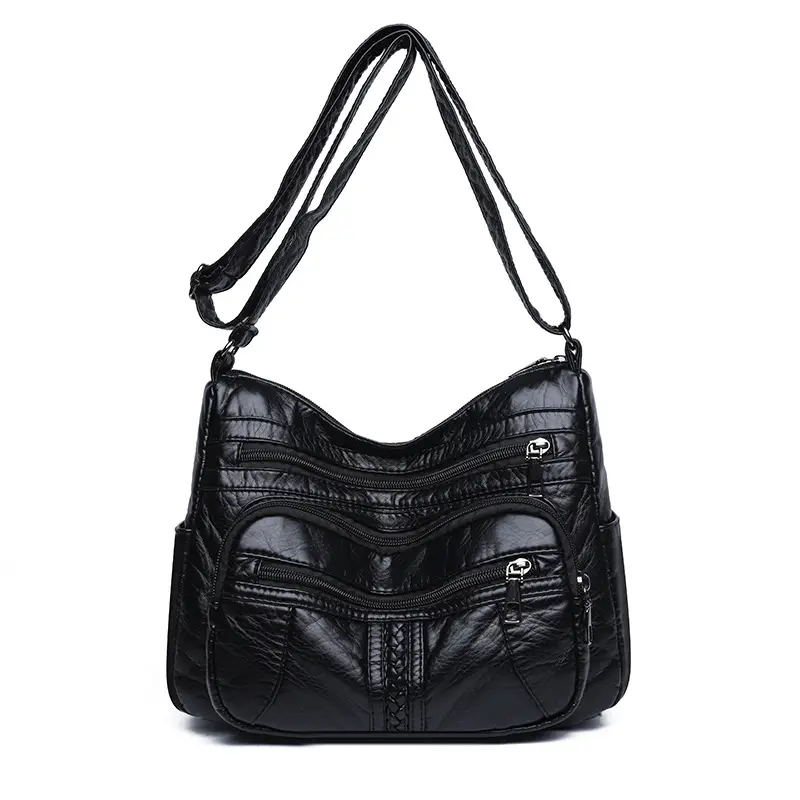 Retro Elegant Brown Quilted Shoulder Crossbody Bag for Women - Image 2
