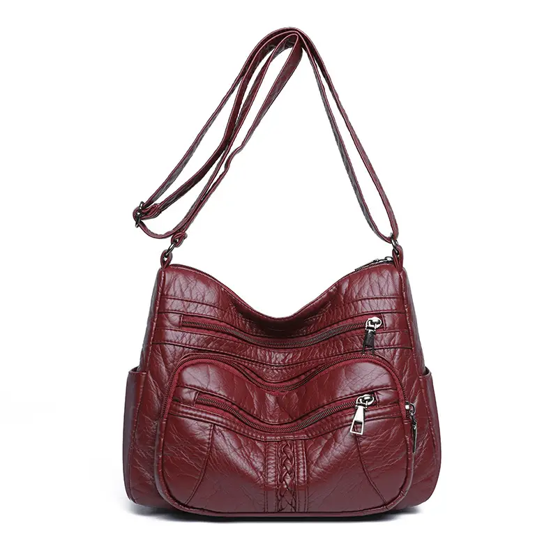 Retro Elegant Brown Quilted Shoulder Crossbody Bag for Women - Image 3
