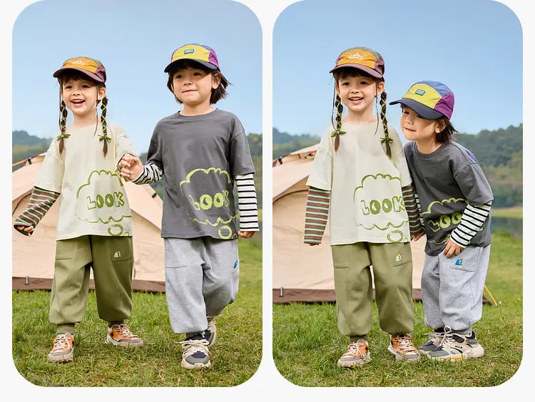 Dudujia Boys Campfire T-Shirt Olive Green Campfire Print — feature 22