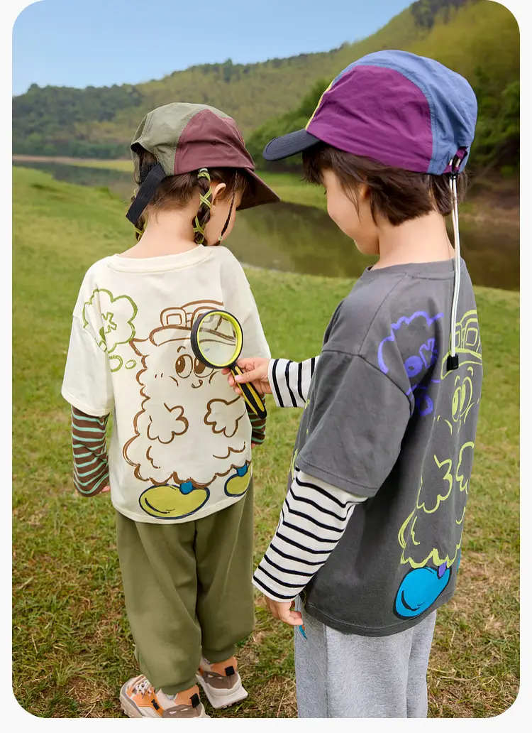 Dudujia Boys Campfire T-Shirt Olive Green Campfire Print — feature 25