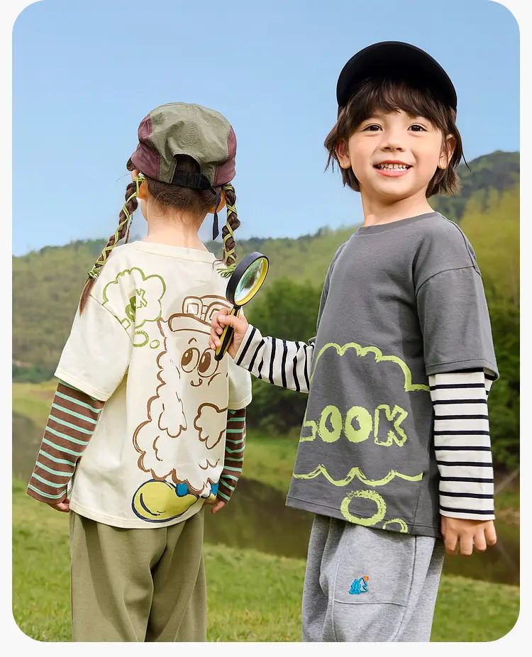 Dudujia Boys Campfire T-Shirt Olive Green Campfire Print — feature 26