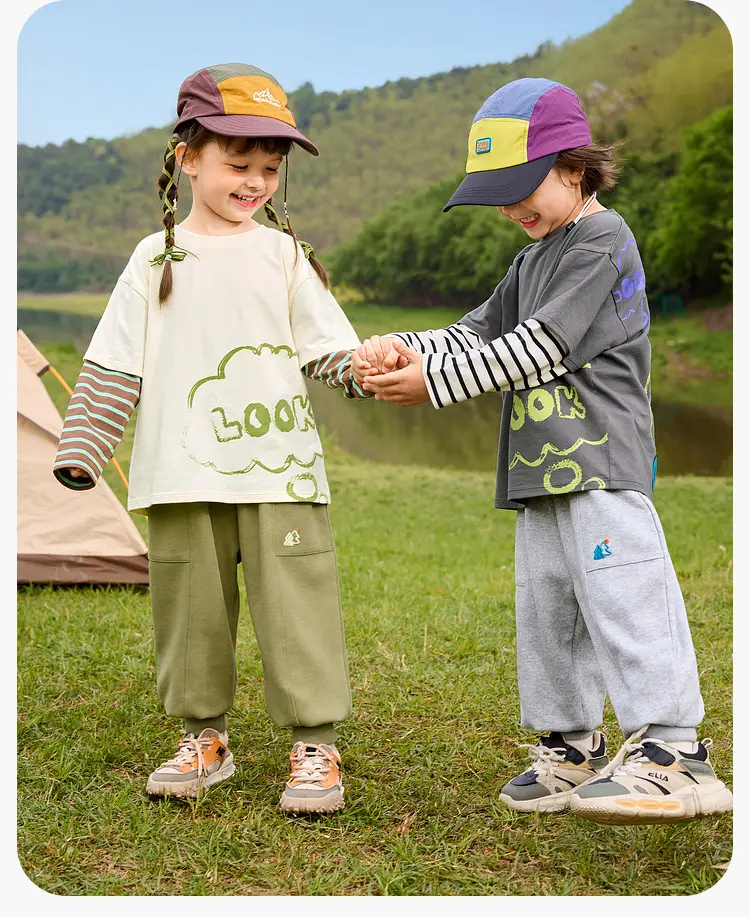 Dudujia Boys Campfire T-Shirt Olive Green Campfire Print — feature 27