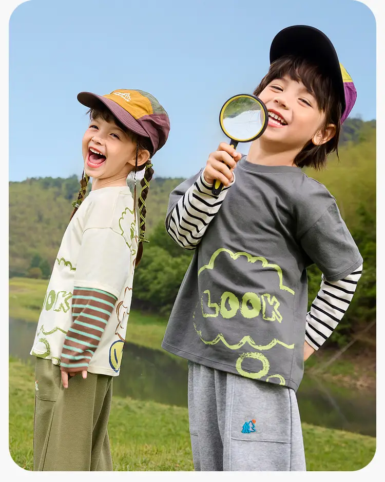 Dudujia Boys Campfire T-Shirt Olive Green Campfire Print — feature 28
