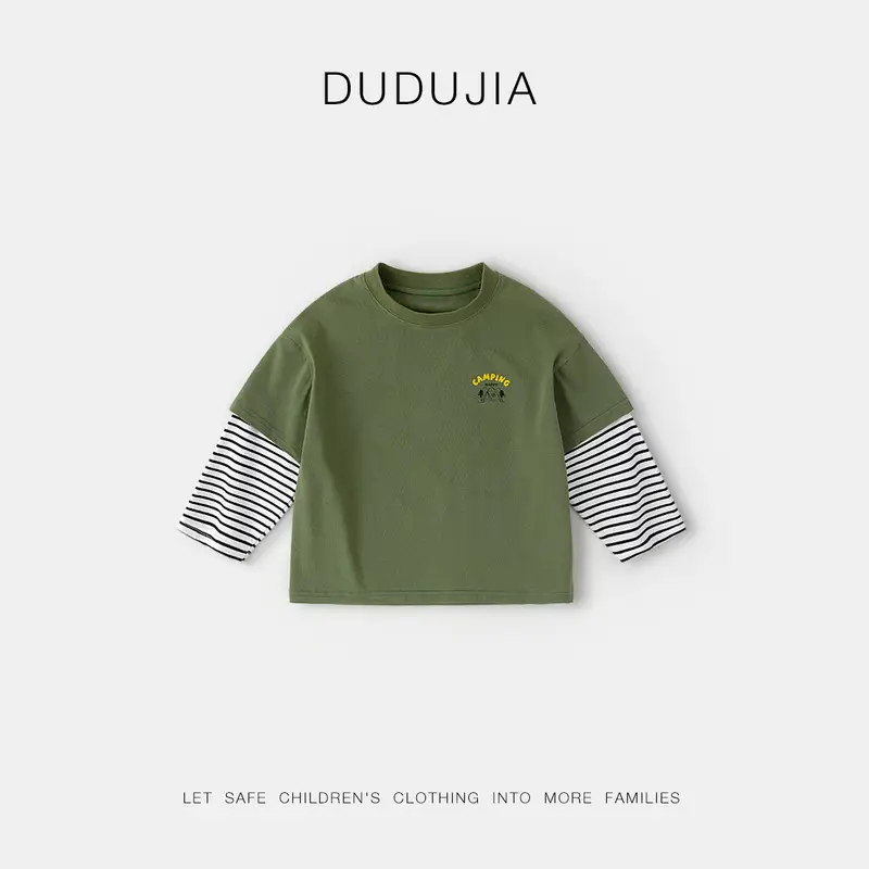 Dudujia Boys Campfire T-Shirt Olive Green Campfire Print - Image 10