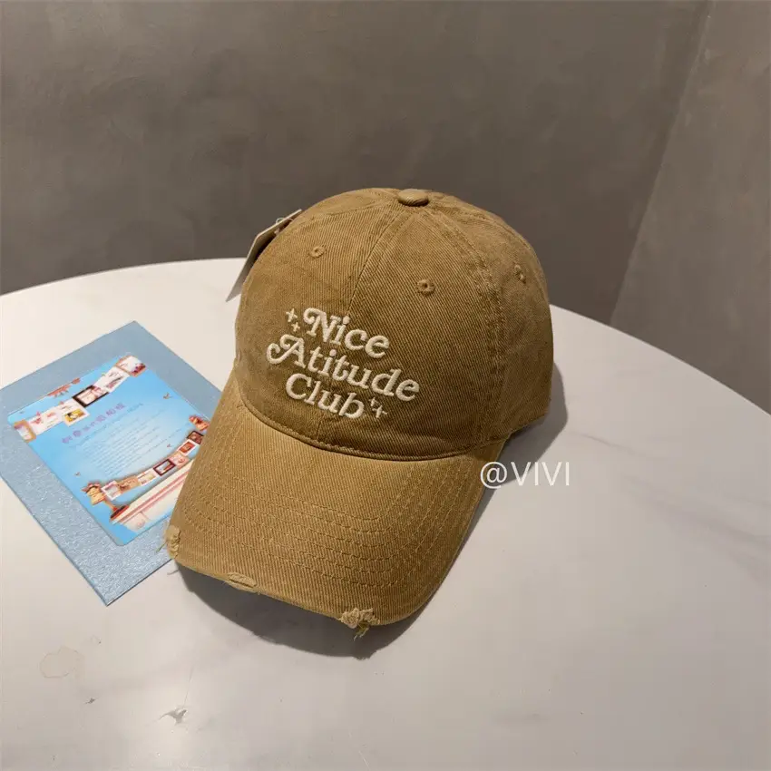 Women Washed Soft Baseball Cap with Letter Embroidery, Maroon & Burgundy - Image 4