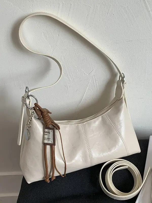 Brown Leather Shoulder Bag for Women Autumn New Niche Design - Image 7