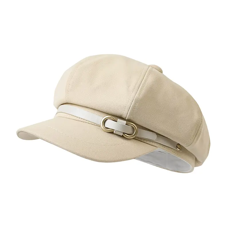 French Style Bow Cap with Buckle & Wide Brim - Image 11