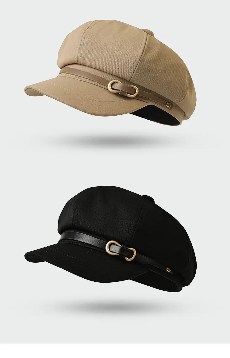 French Style Bow Cap with Buckle & Wide Brim — feature 10