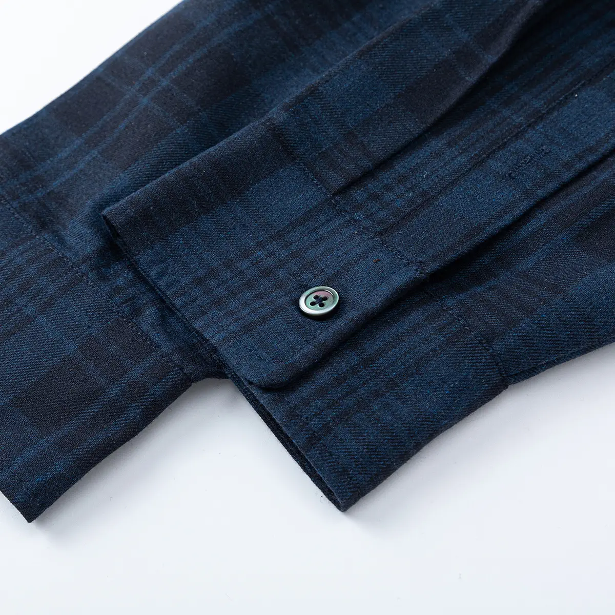 Dark Blue Plaid Hooded Shirt for Women Autumn Letter Print