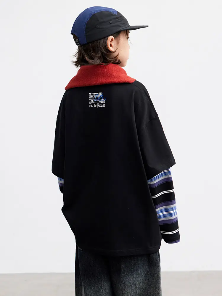 Boys Printed Striped Sweatshirt Set Black Spring Autumn 2026 - Image 5