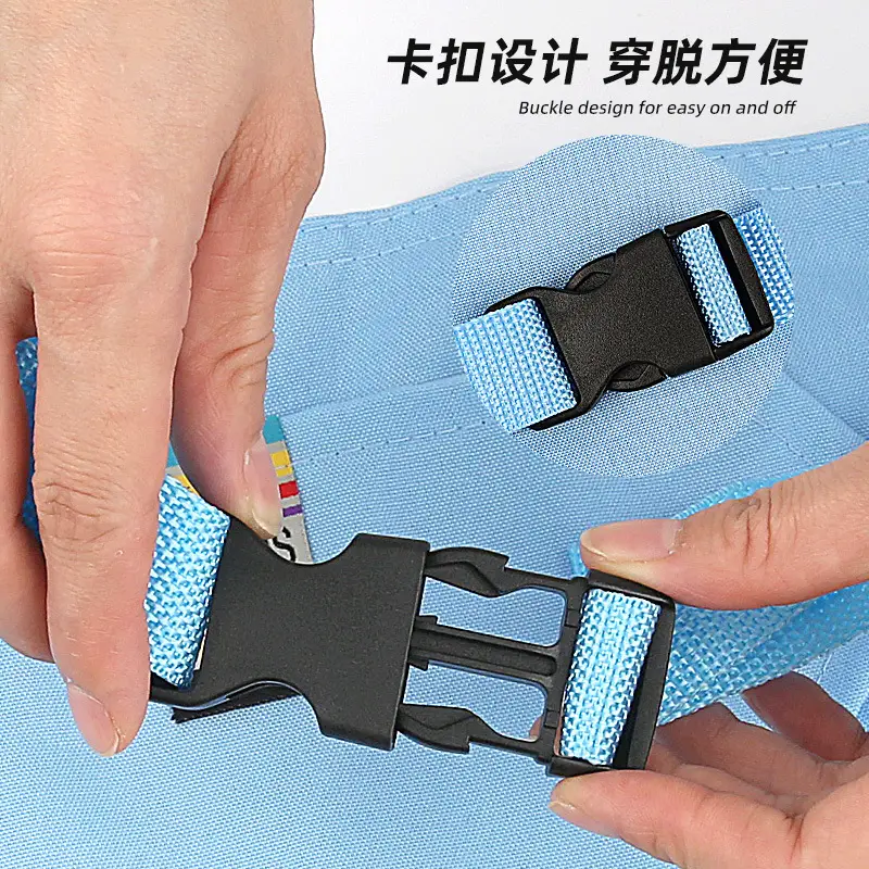 Foldable Baby Dining Belt Blue Adjustable Strap - Image 4