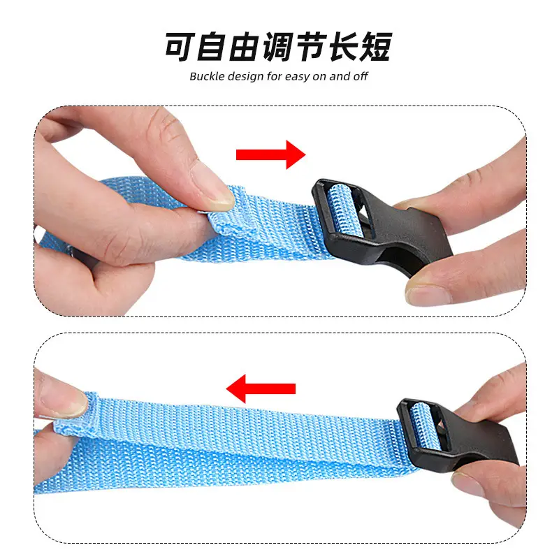 Foldable Baby Dining Belt Blue Adjustable Strap - Image 5