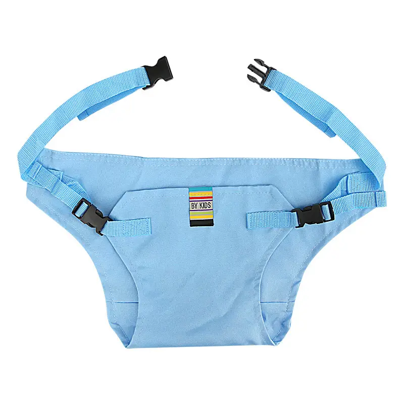 Foldable Baby Dining Belt Blue Adjustable Strap - Image 2