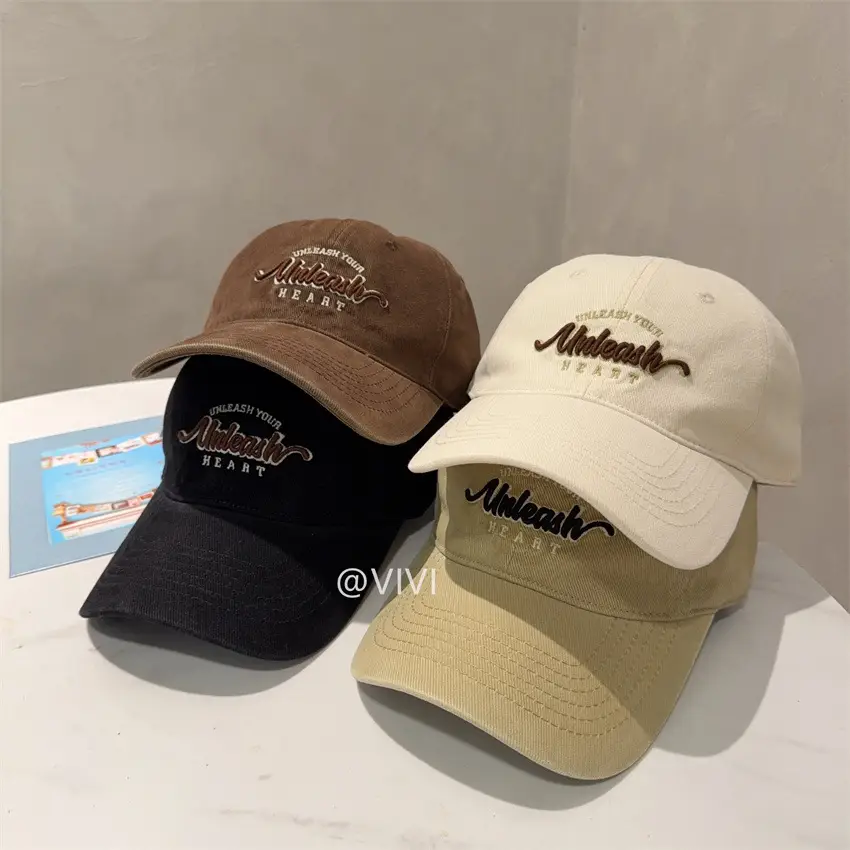 Korean Style Embroidered Baseball Caps for Women & Men - Image 10