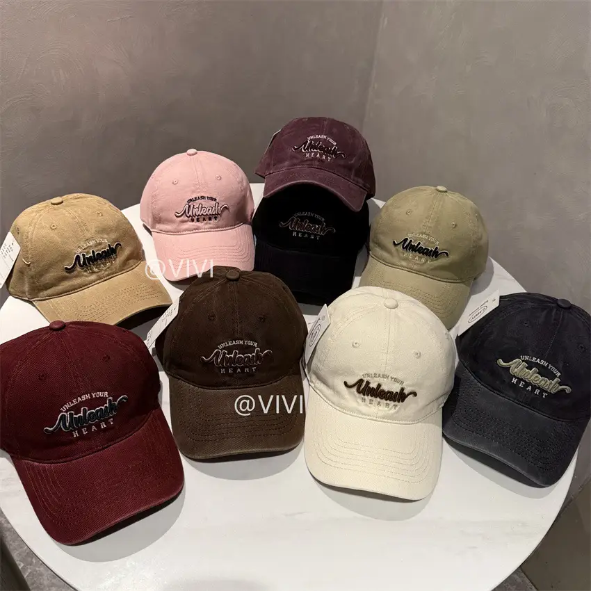 Korean Style Embroidered Baseball Caps for Women & Men - Image 11
