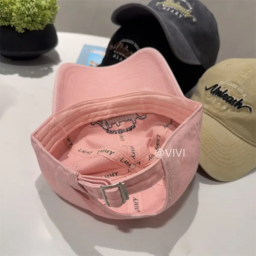 Korean Style Embroidered Baseball Caps for Women & Men - Image 12