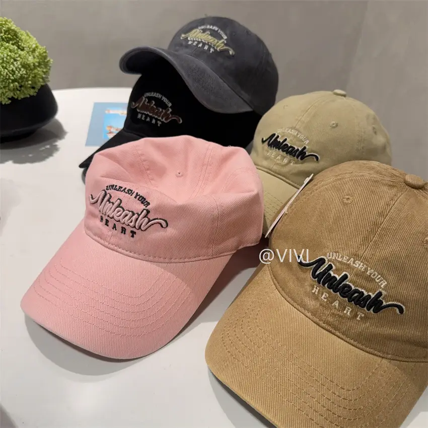 Korean Style Embroidered Baseball Caps for Women & Men — feature 3