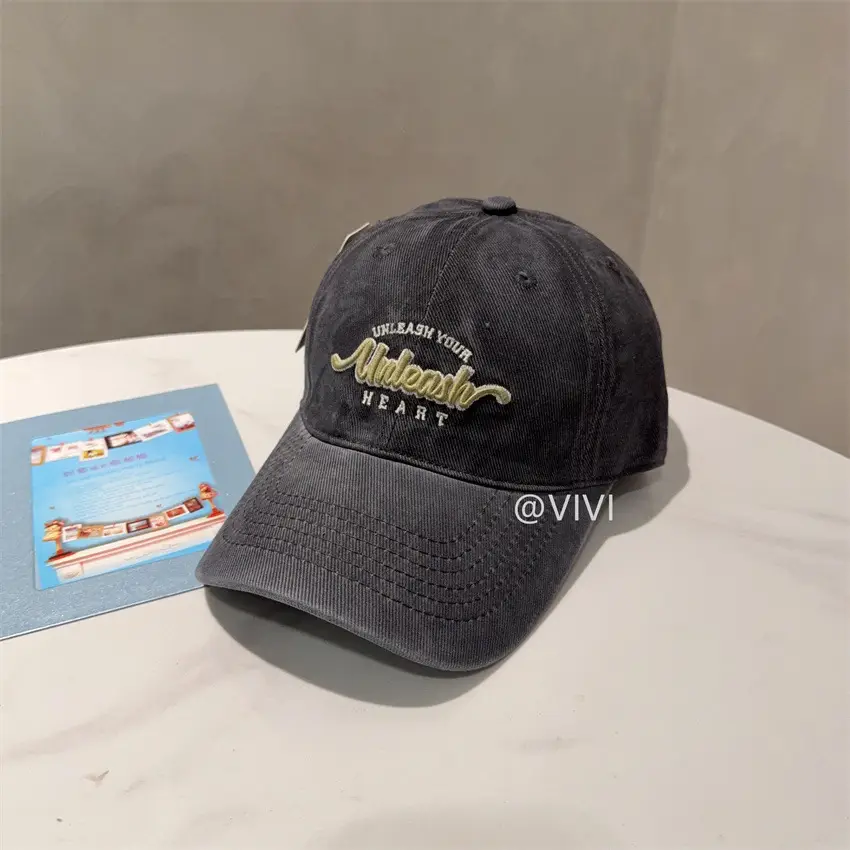 Korean Style Embroidered Baseball Caps for Women & Men - Image 6