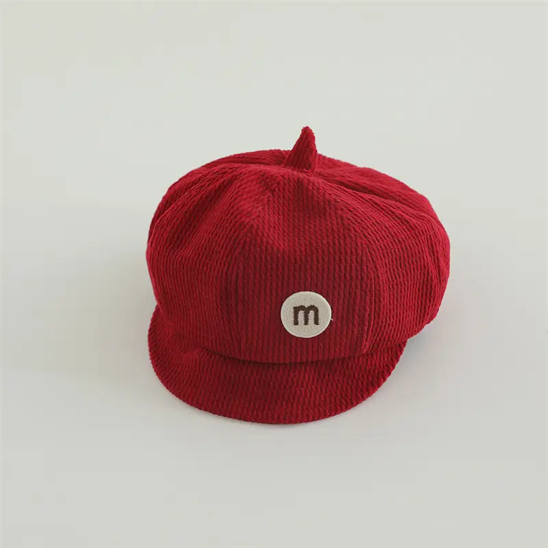 Red Korean Style Baby Beret Windproof Peaked Cap — feature 8