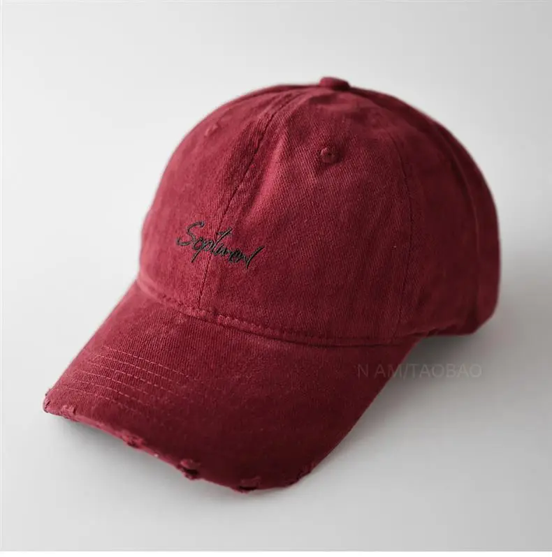 Minimalist Letter Embroidery Soft Brim Baseball Cap Unisex — feature 1