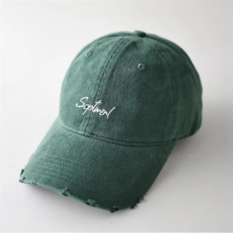 Minimalist Letter Embroidery Soft Brim Baseball Cap Unisex — feature 2