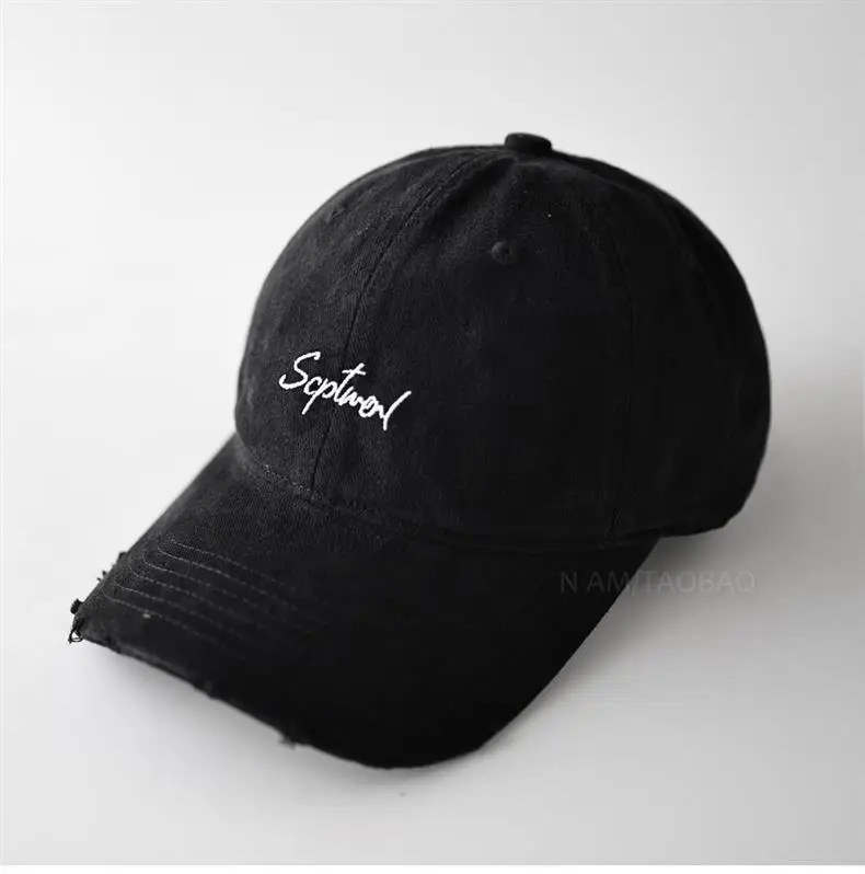 Minimalist Letter Embroidery Soft Brim Baseball Cap Unisex — feature 3