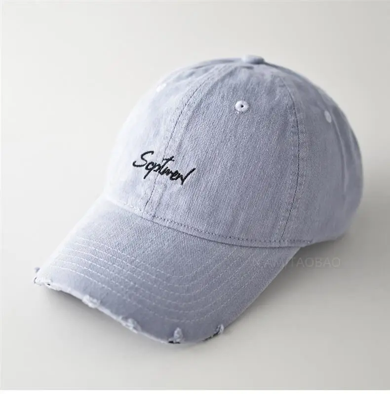 Minimalist Letter Embroidery Soft Brim Baseball Cap Unisex — feature 4