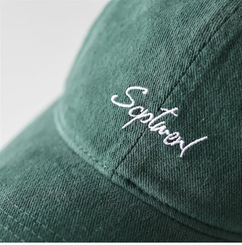 Minimalist Letter Embroidery Soft Brim Baseball Cap Unisex — feature 6